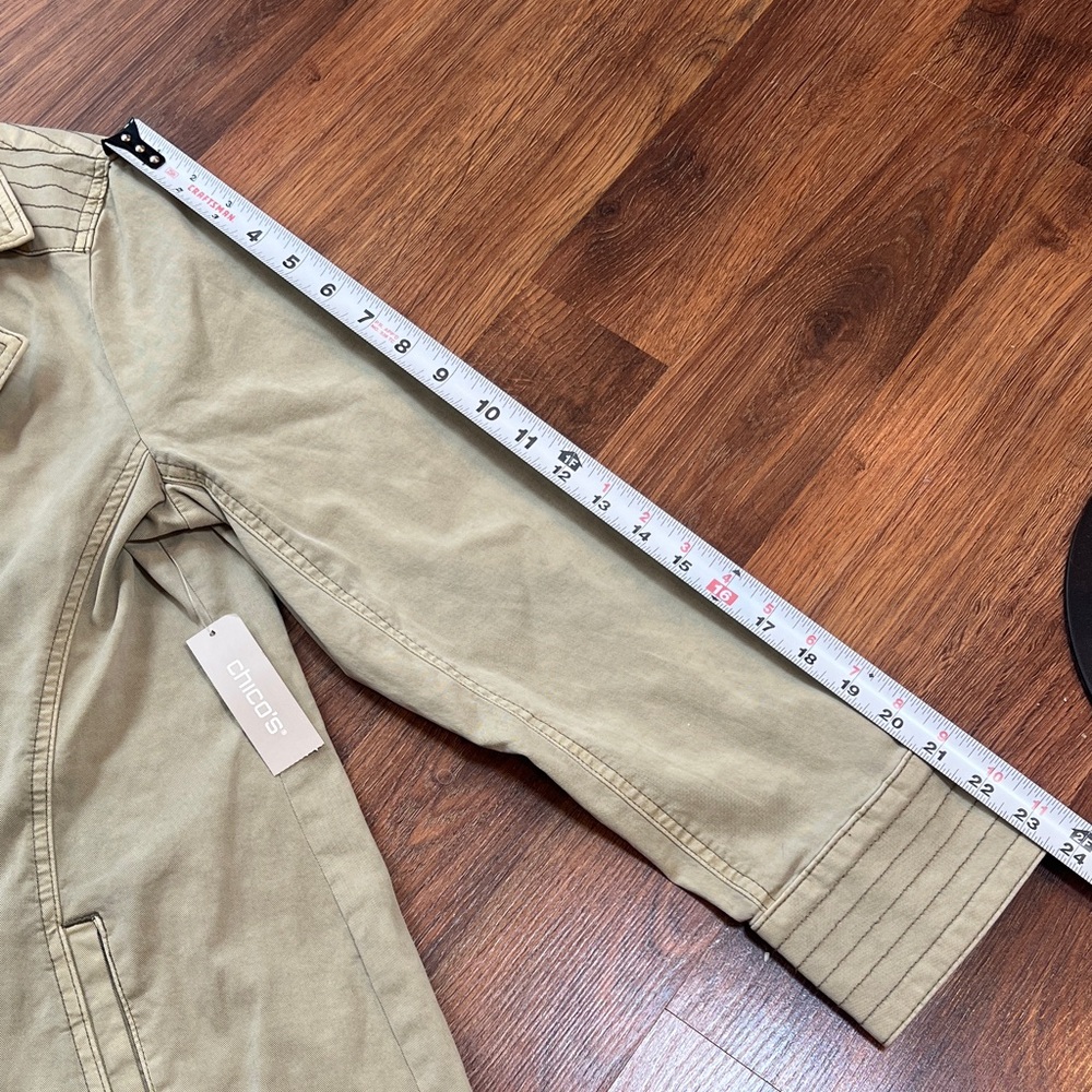 NWT - Chico's 1 - Beige Utility Jacket 🧥 - Picture 6 of 10